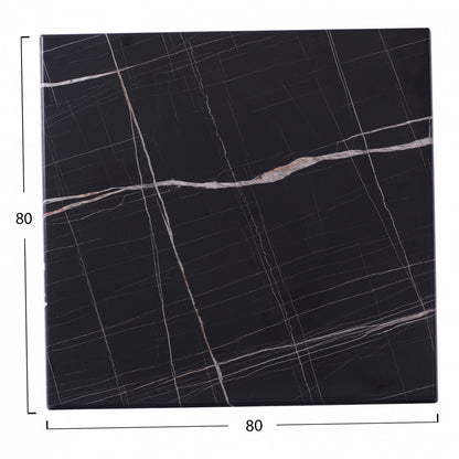 WERZALIT TABLETOP BLACK MARBLE 80x80x3.5