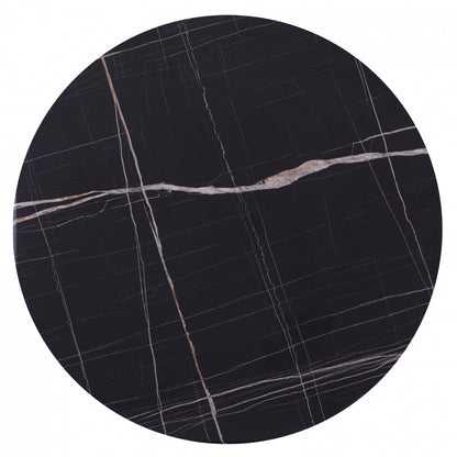 WERZALIT TABLETOP BLACK MARBLE 741 Ø70x2.5