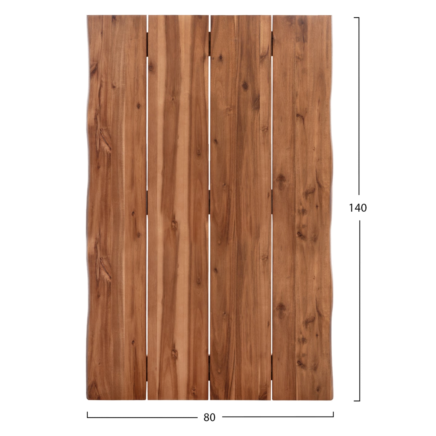 RECTANGULAR ACACIA SOLID WOOD TABLETOP 140x80x3.5