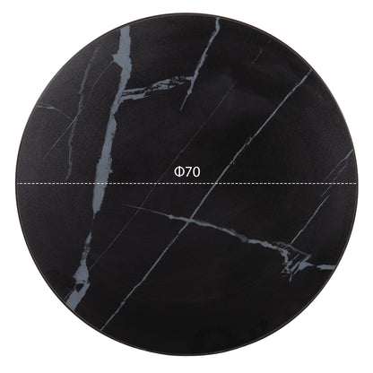 SINTERED STONE TABLE TOP WITH BLACK ALU FRAME D70cm
