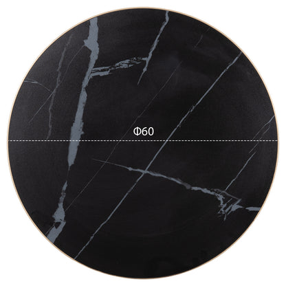 SINTERED STONE TABLETOP WITH GOLD ALU FRAME Φ60cm