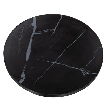 SINTERED STONE TABLE TOP WITH BLACK ALU FRAME D60cm