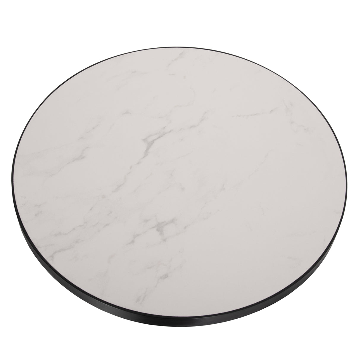 SINTERED STONE TABLETOP WITH BLACK ALU FRAME Ø60cm