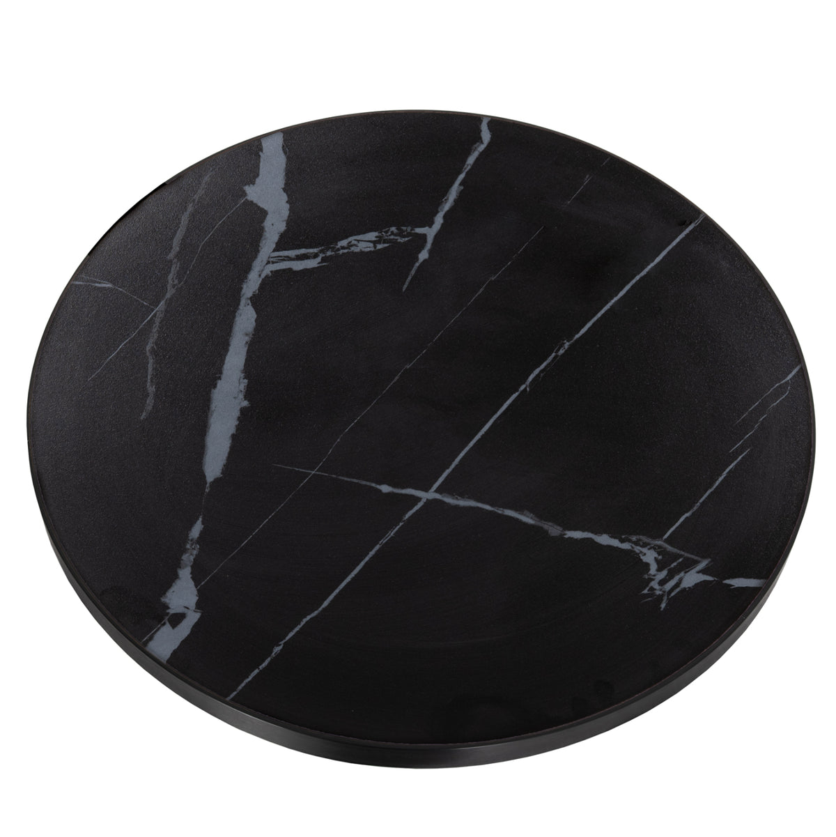 SINTERED STONE TABLE TOP WITH BLACK ALU FRAME D70cm