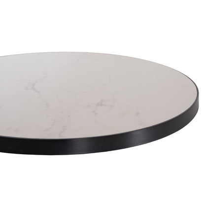 SINTERED STONE TABLETOP WITH BLACK ALU FRAME Ø60cm