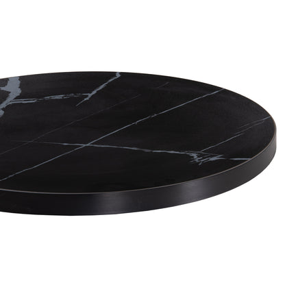 SINTERED STONE TABLE TOP WITH BLACK ALU FRAME D60cm