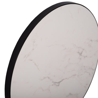 SINTERED STONE TABLETOP WITH BLACK ALU FRAME Ø60cm