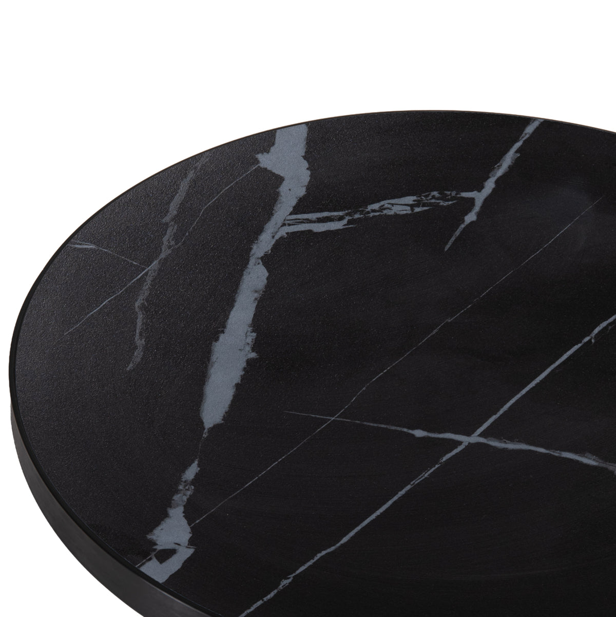 SINTERED STONE TABLE TOP WITH BLACK ALU FRAME D60cm