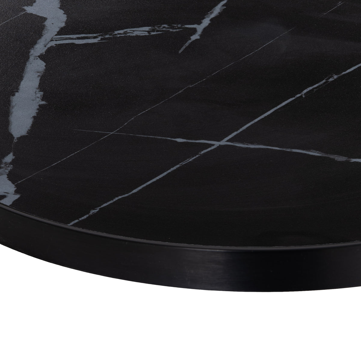 SINTERED STONE TABLE TOP WITH BLACK ALU FRAME D60cm