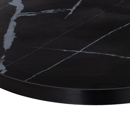 SINTERED STONE TABLE TOP WITH BLACK ALU FRAME D70cm