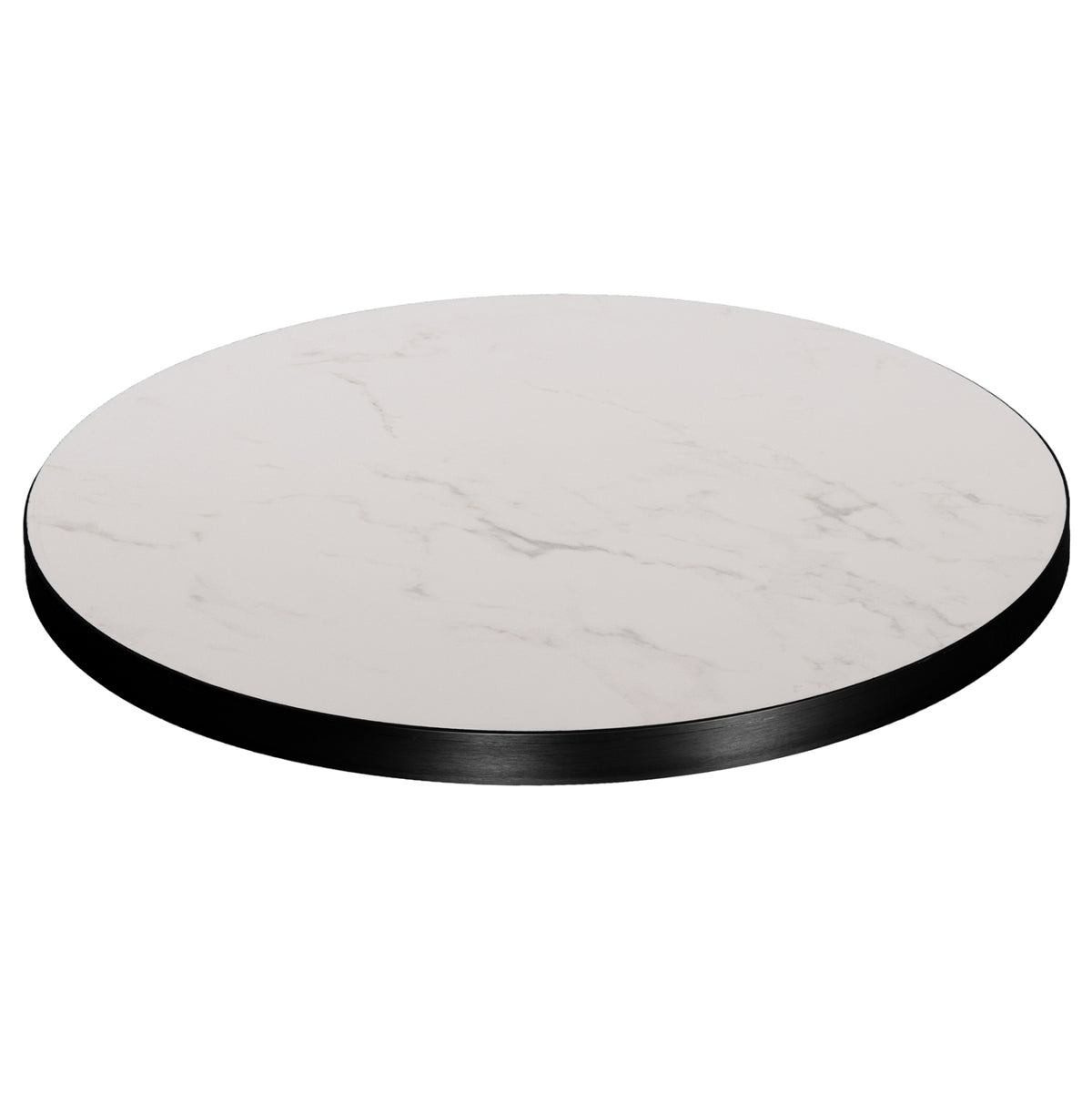 SINTERED STONE TABLETOP WITH BLACK ALU FRAME Ø60cm