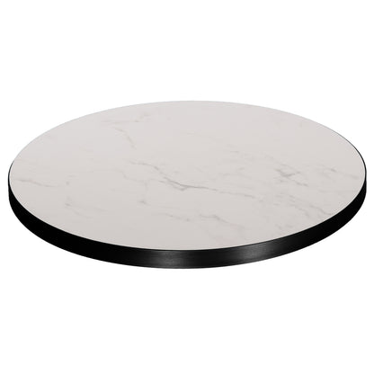 SINTERED STONE TABLETOP WITH BLACK ALU FRAME Ø60cm