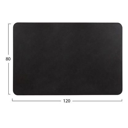 RECTANGULAR SINTERED STONE TABLE TOP, BLACK ALU FRAME, 120x80cm