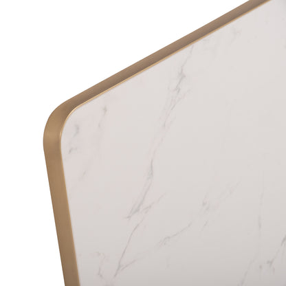 SINTERED STONE TABLE TOP RECTANGULAR GOLD ALU FRAME 120x80cm
