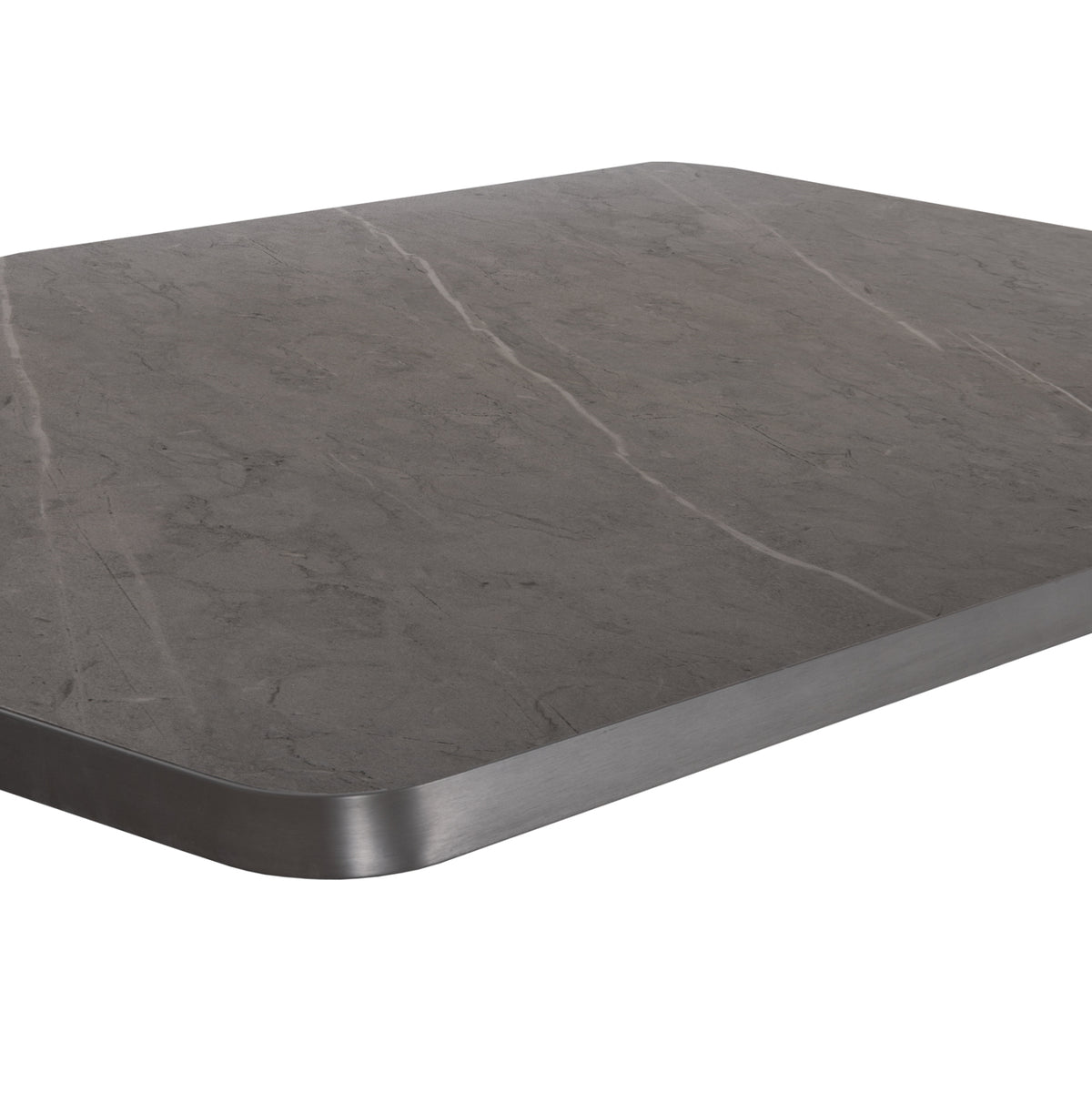 SINTERED STONE TABLE TOP RECTANGULAR ALU FRAME GREY 120x80cm