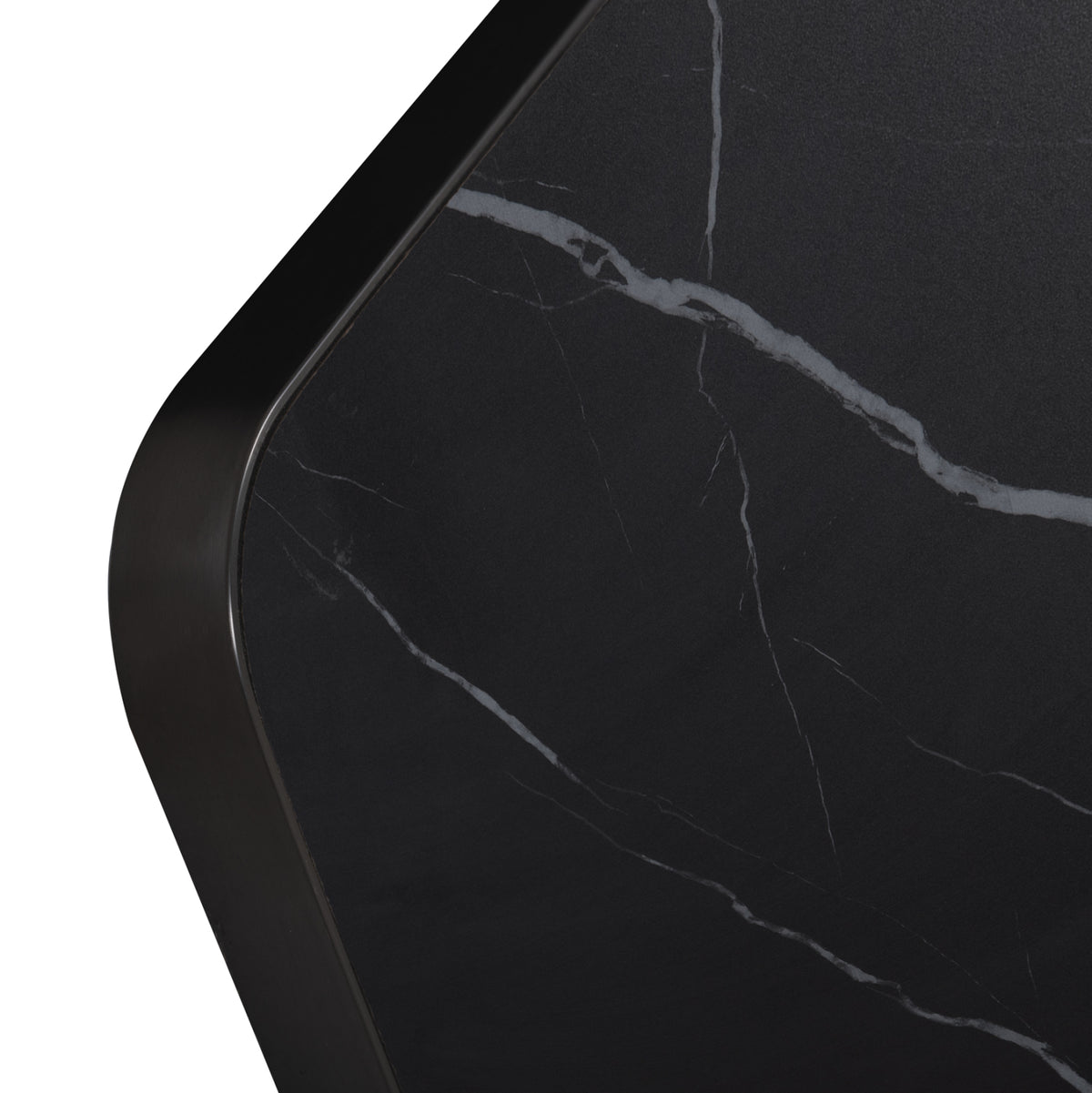 SINTERED STONE TABLETOP RECTANGULAR BLACK ALU FRAME 120x80cm