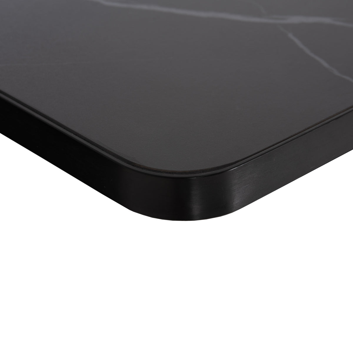 SINTERED STONE TABLETOP RECTANGULAR BLACK ALU FRAME 120x80cm