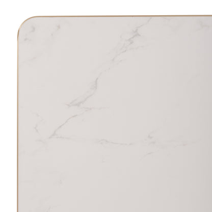 SINTERED STONE TABLE TOP RECTANGULAR GOLD ALU FRAME 120x80cm