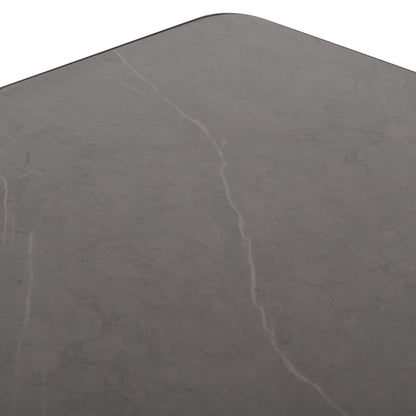 SINTERED STONE TABLE TOP RECTANGULAR ALU FRAME GREY 120x80cm