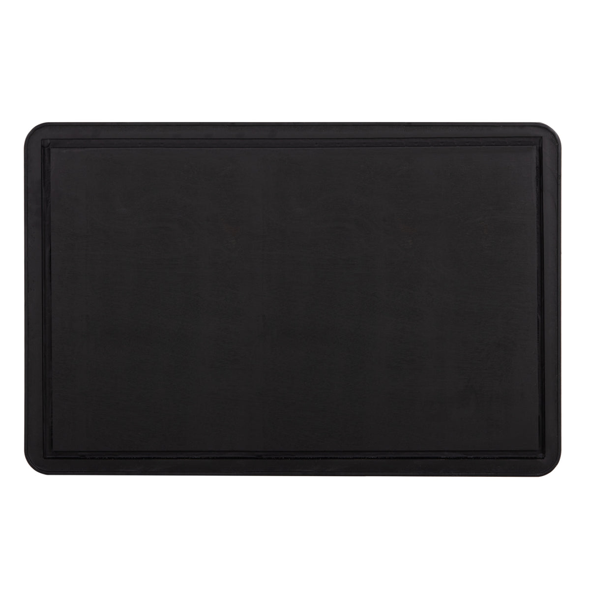 RECTANGULAR SINTERED STONE TABLE TOP, BLACK ALU FRAME, 120x80cm