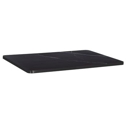 SINTERED STONE TABLETOP RECTANGULAR BLACK ALU FRAME 120x80cm