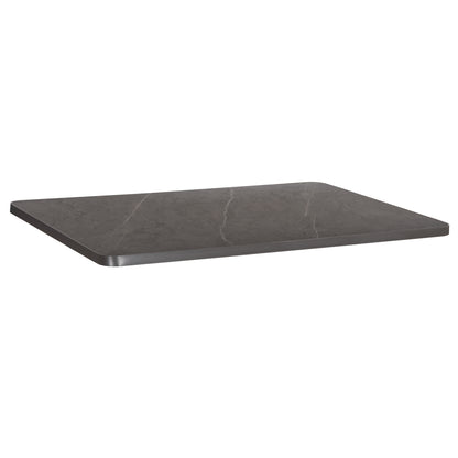 SINTERED STONE TABLE TOP RECTANGULAR ALU FRAME GREY 120x80cm