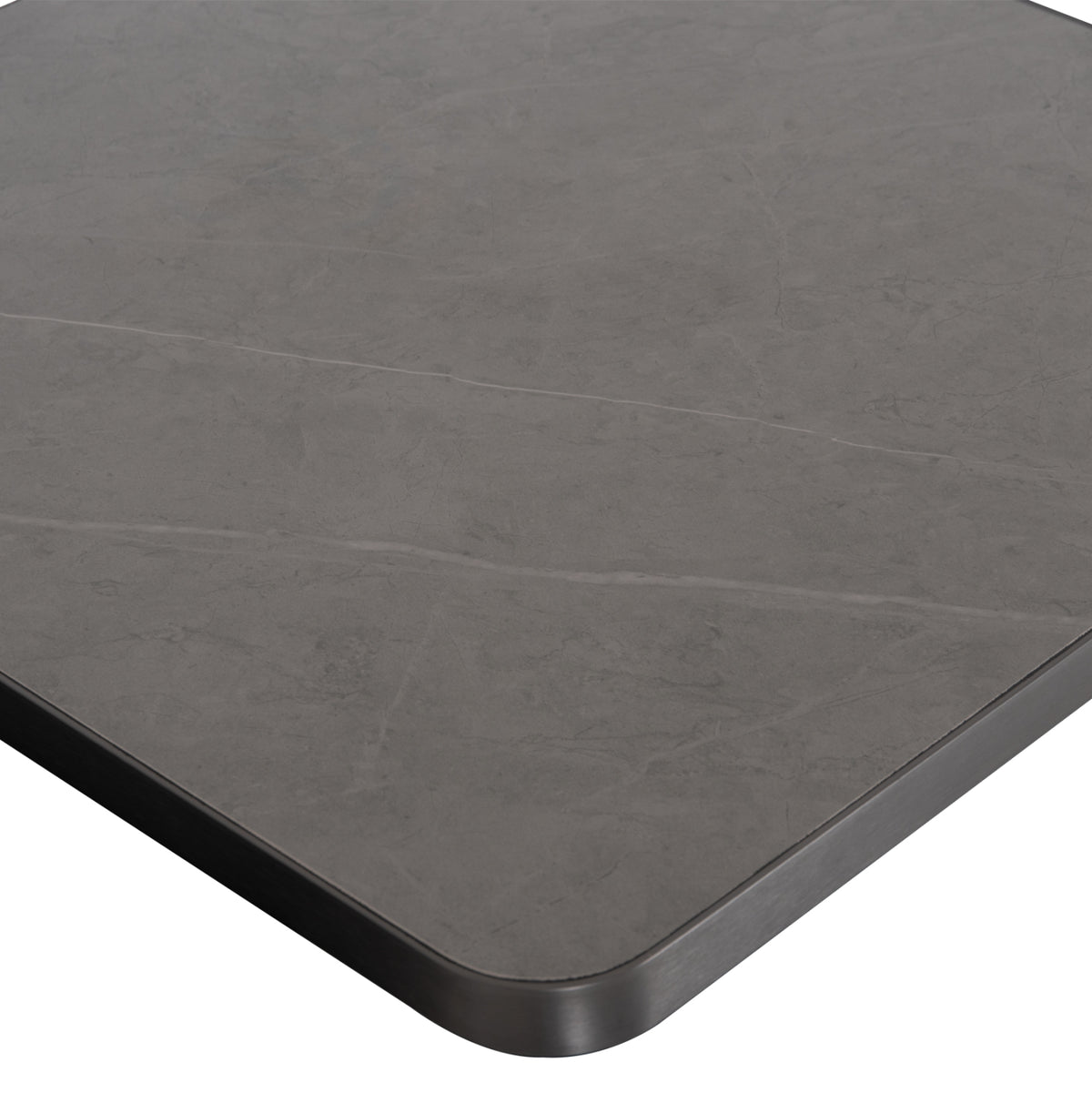 SINTERED STONE TABLE TOP SQUARE GREY ALU FRAME 70x70cm