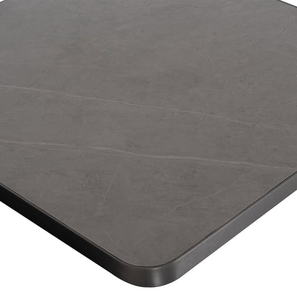 SINTERED STONE TABLE TOP SQUARE GREY ALU FRAME 70x70cm