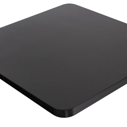 SINTERED STONE TABLE TOP SQUARE BLACK ALU FRAME 80x80cm