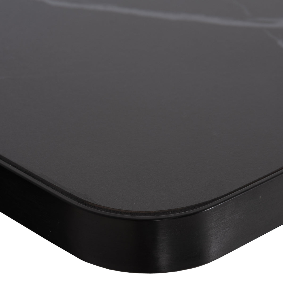 SINTERED STONE TABLE TOP SQUARE BLACK ALU FRAME 80x80cm