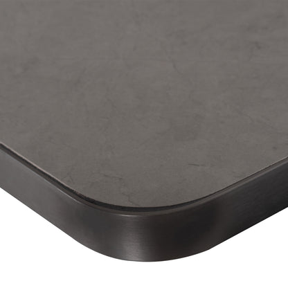 ΕΠΙΦΑΝΕΙΑ ΤΡΑΠΕΖΙΟΥ SINTERED STONE GREY MARBLE ΠΛΑΙΣΙΟ ALU ΓΚΡΙ 80x80εκ