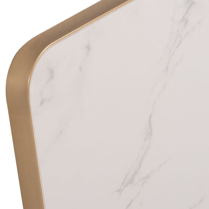 SINTERED STONE TABLE TOP SQUARE GOLD ALU FRAME 70x70cm
