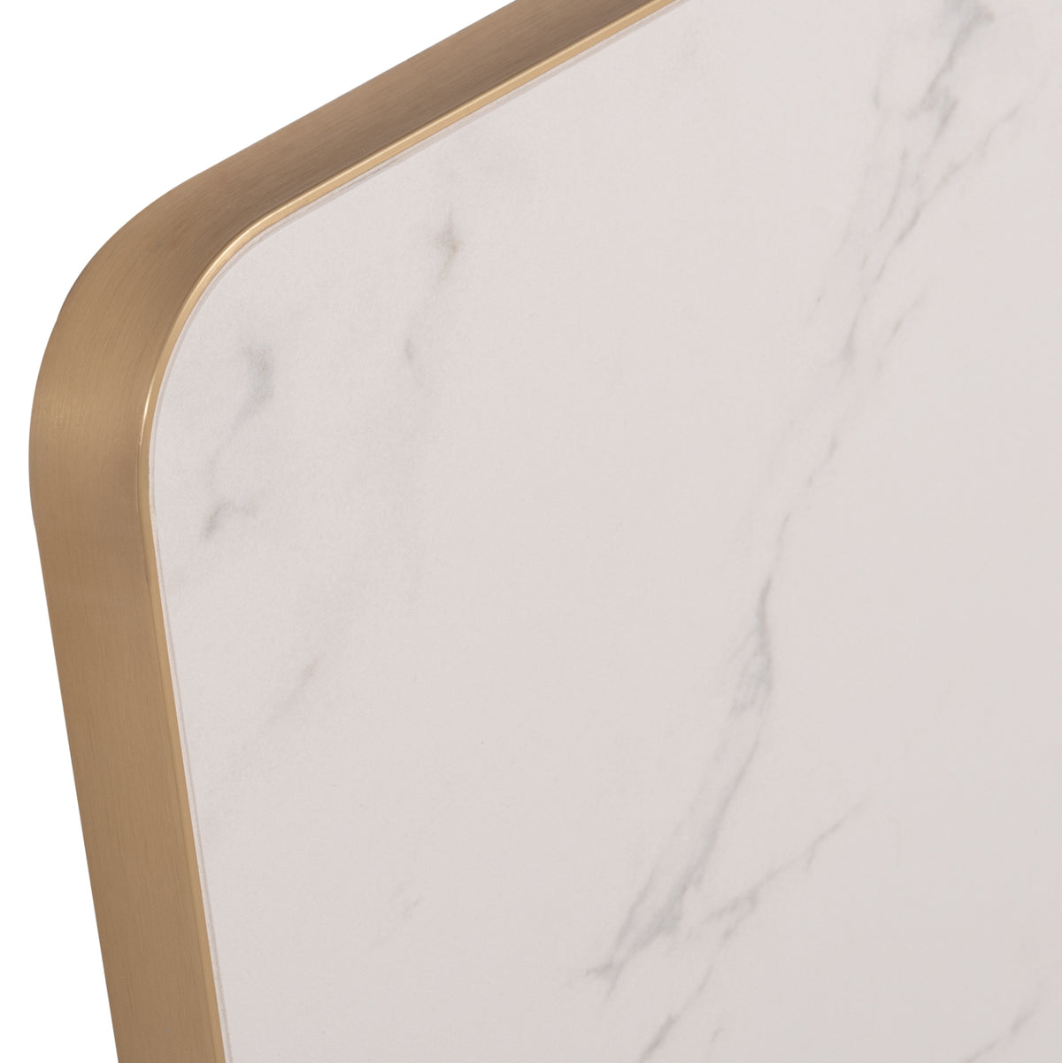 SINTERED STONE TABLE TOP SQUARE ALU FRAME GOLD 80x80cm