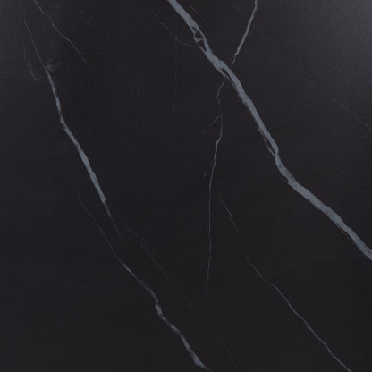 SINTERED STONE TABLE TOP SQUARE BLACK ALU FRAME 80x80cm