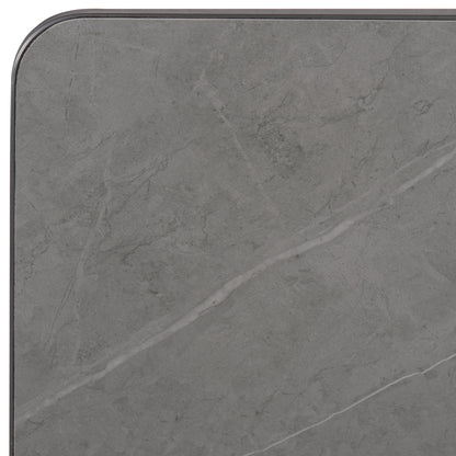 ΕΠΙΦΑΝΕΙΑ ΤΡΑΠΕΖΙΟΥ SINTERED STONE GREY MARBLE ΠΛΑΙΣΙΟ ALU ΓΚΡΙ 80x80εκ