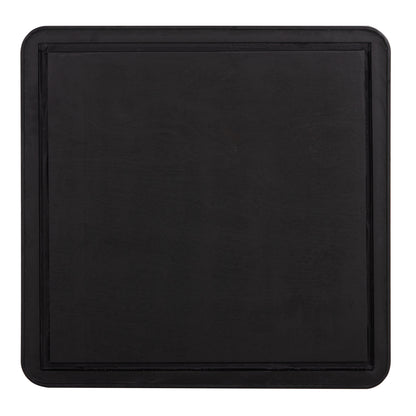 SINTERED STONE TABLE TOP SQUARE BLACK ALU FRAME 80x80cm