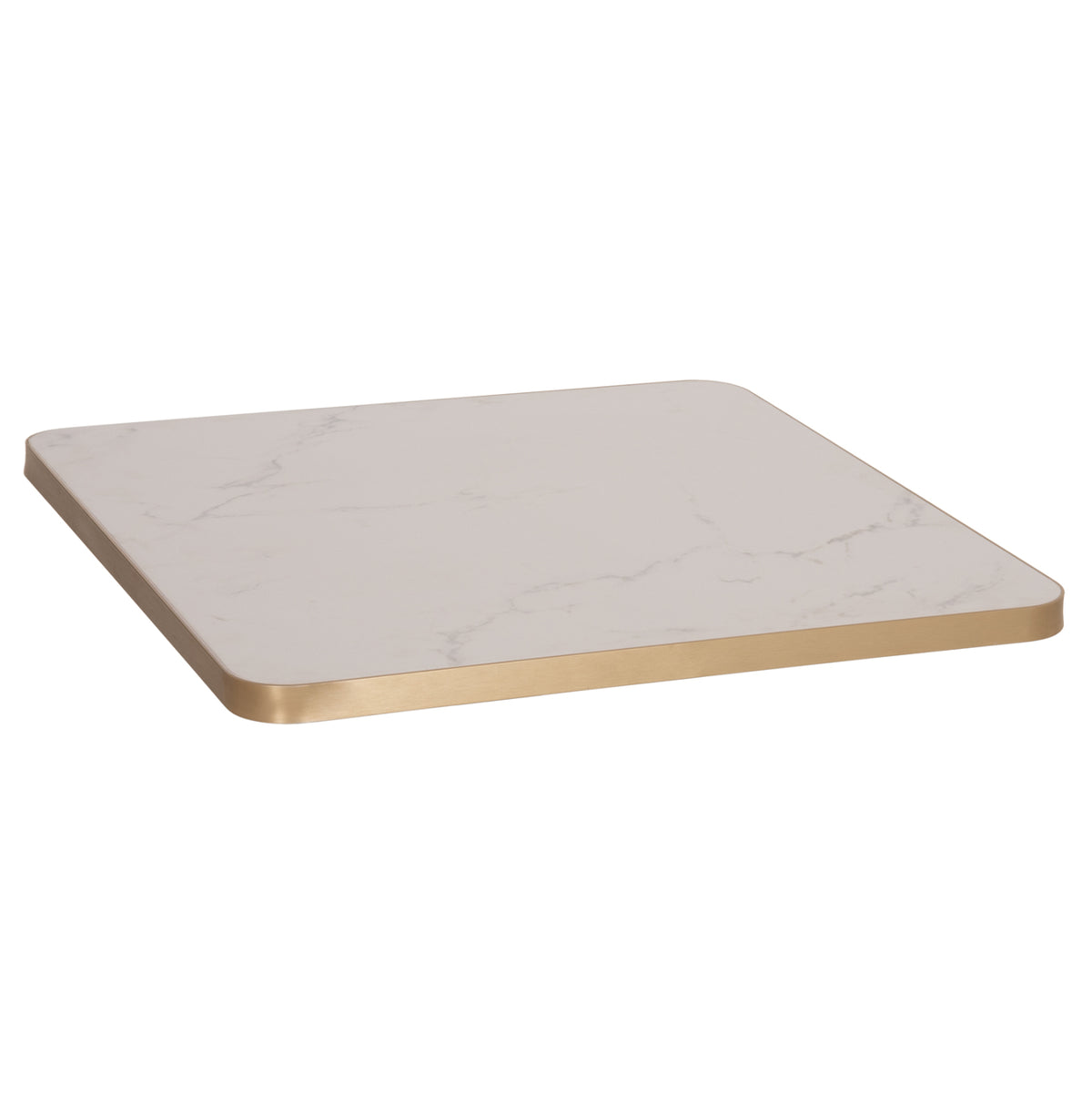 SINTERED STONE TABLE TOP SQUARE GOLD ALU FRAME 70x70cm