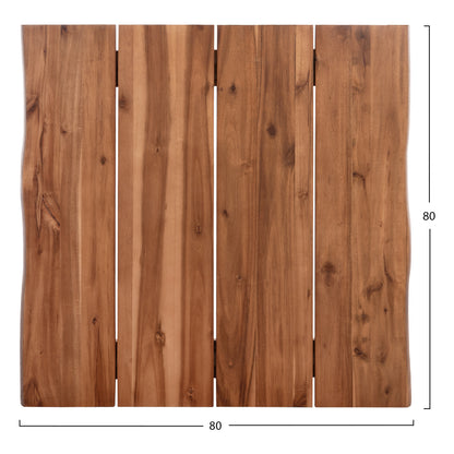 SQUARE ACACIA SOLID WOOD TABLE TOP 80x80x3.5