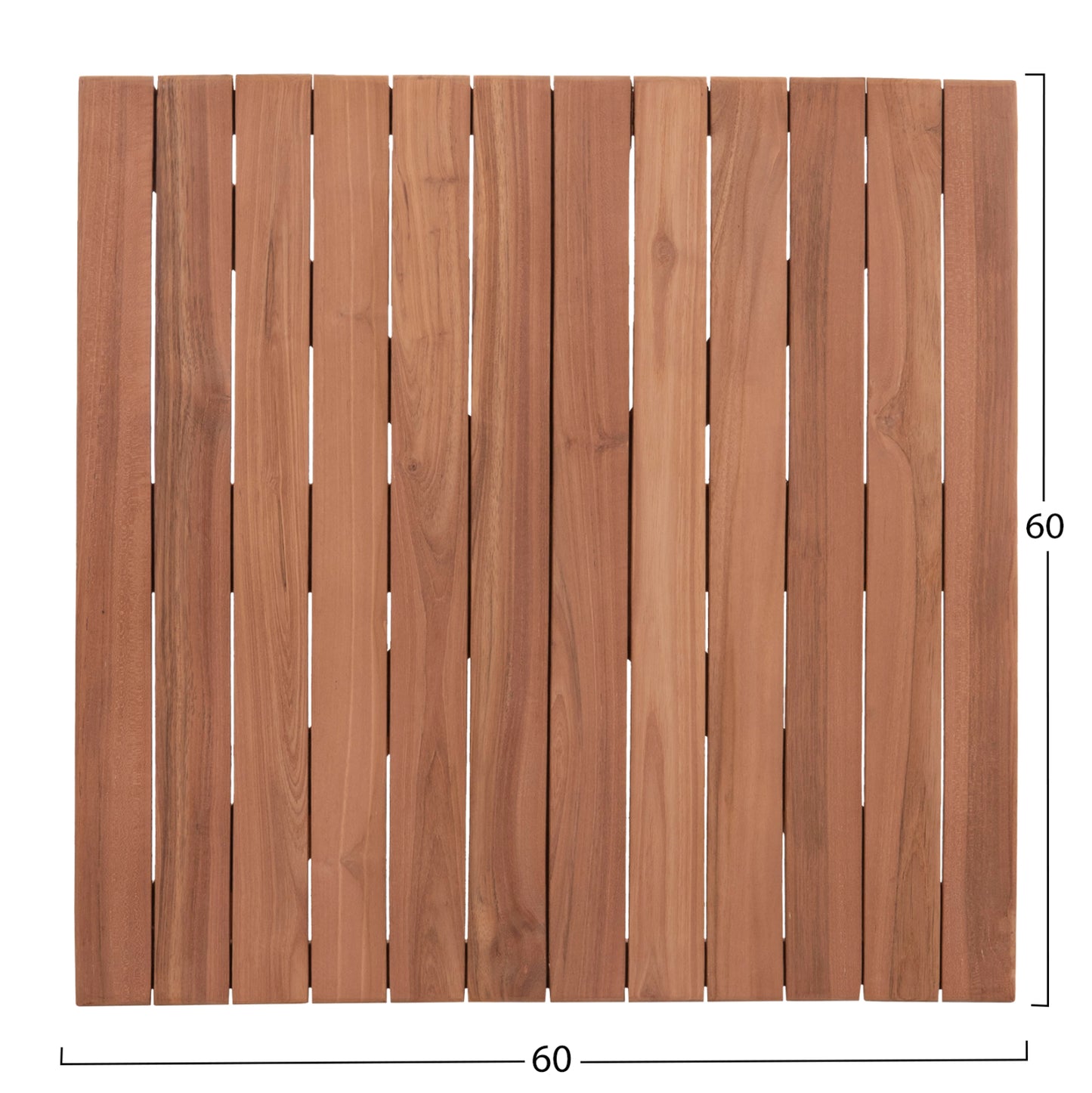 SQUARE TEAK WOOD TABLE TOP NATURAL 60x60x4