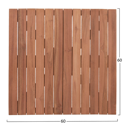 SQUARE TEAK WOOD TABLE TOP NATURAL 60x60x4