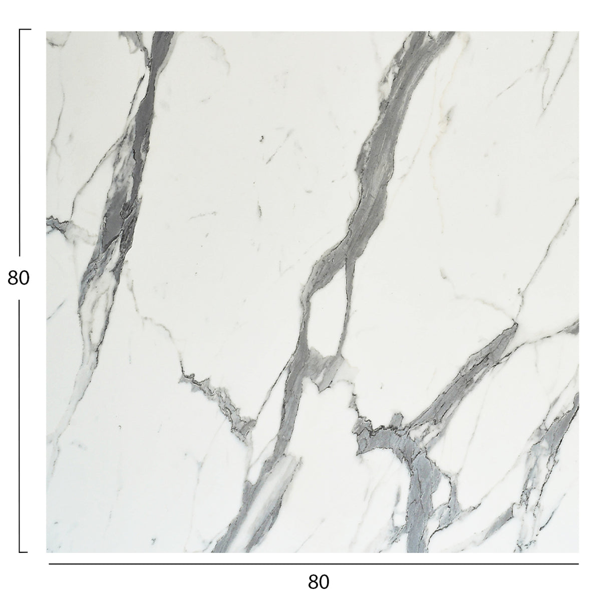 ΕΠΙΦΑΝΕΙΑ ΤΡΑΠΕΖΙΟΥ ΤΕΤΡΑΓΩΝΗ HPL WHITE MARBLE 80x80εκ