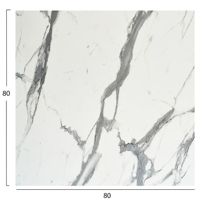 ΕΠΙΦΑΝΕΙΑ ΤΡΑΠΕΖΙΟΥ ΤΕΤΡΑΓΩΝΗ HPL WHITE MARBLE 80x80εκ