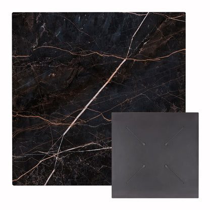 ΕΠΙΦΑΝΕΙΑ ΤΡΑΠΕΖΙΟΥ ΤΕΤΡΑΓΩΝΗ HPL BLACK MARBLE 80x80εκ