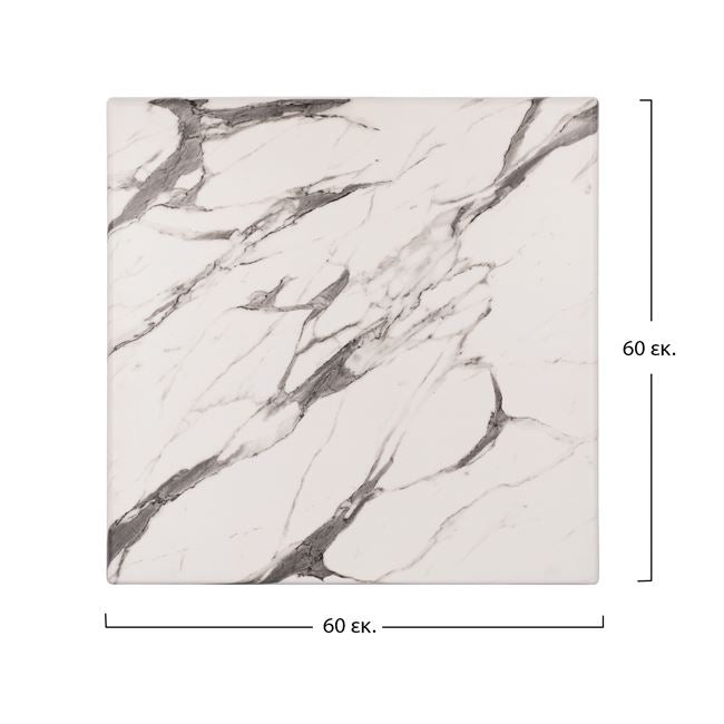 WERZALIT TABLE TOP MARBLE WHITE GREY 5657 60x60x3.5