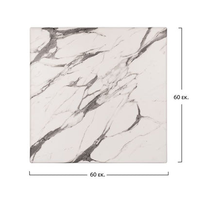 WERZALIT TABLE TOP MARBLE WHITE GREY 5657 60x60x3.5