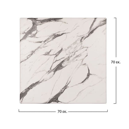 ΕΠΙΦΑΝΕΙΑ ΤΡΑΠΕΖΙΟΥ WERZALIT MARBLE WHITE GREY 5657 70x70x3.5