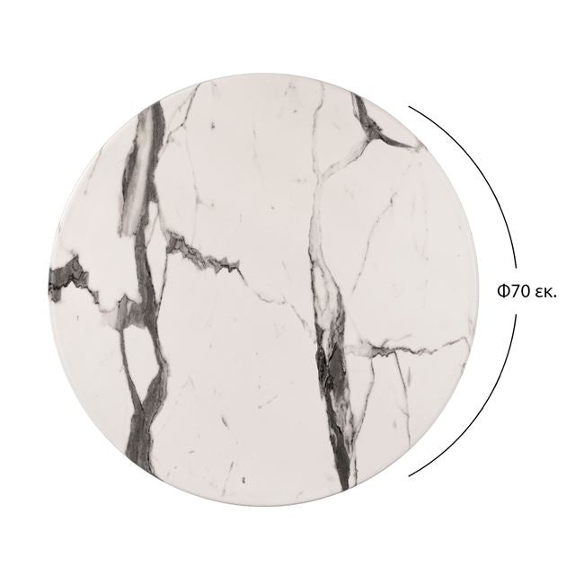 ΕΠΙΦΑΝΕΙΑ ΤΡΑΠΕΖΙΟΥ WERZALIT MARBLE WHITE GREY 5657 Φ70x2.5