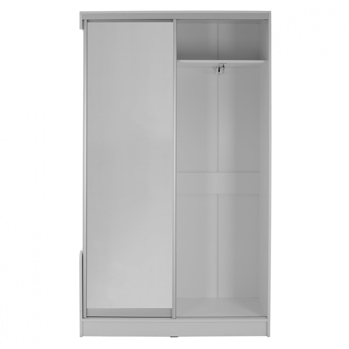 DULCE WHITE ENTRANCE FURNITURE WITH SLIDING WARDROBE & MIRROR 118x45x210
