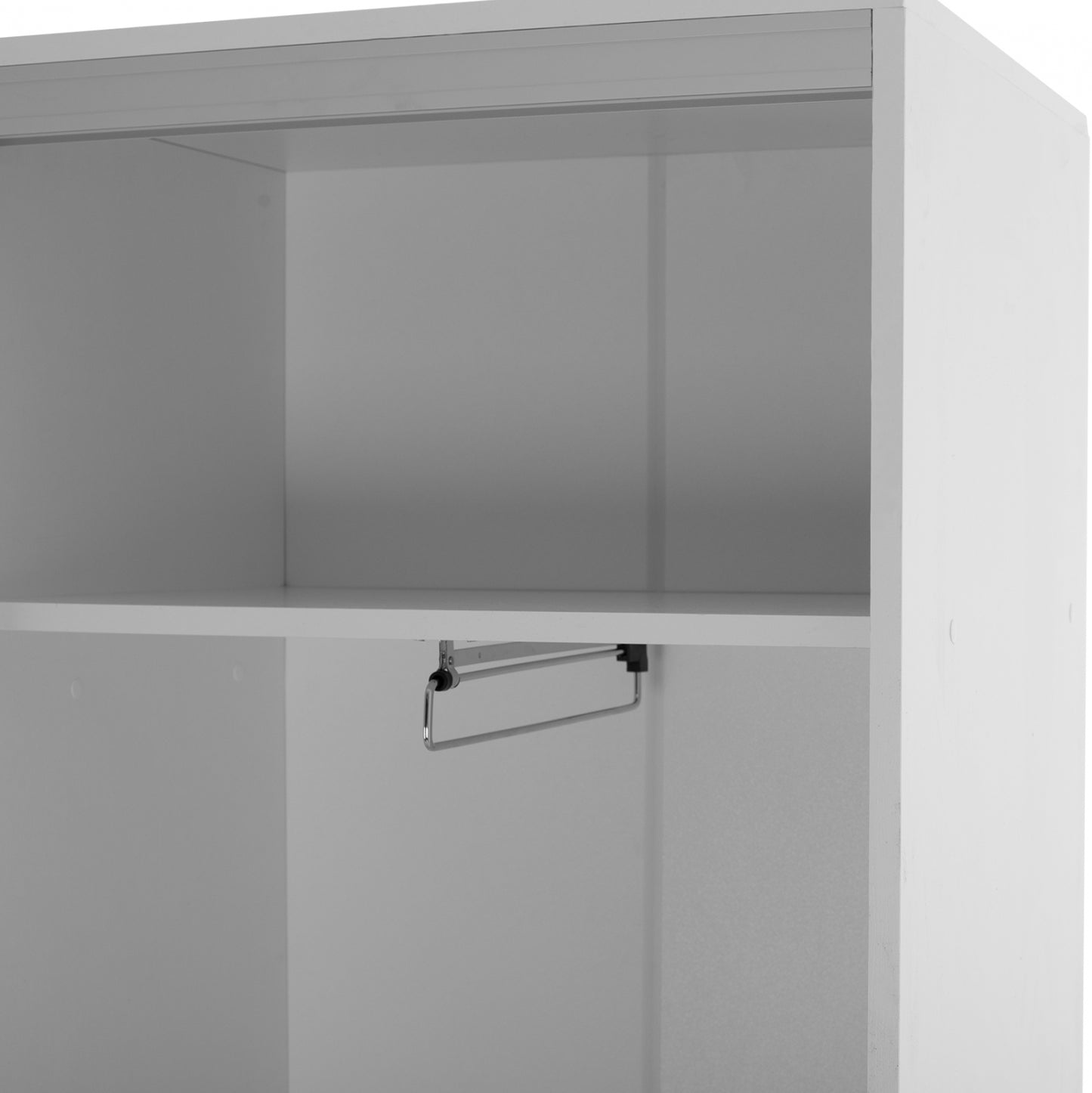 DULCE WHITE ENTRANCE FURNITURE WITH SLIDING WARDROBE & MIRROR 118x45x210