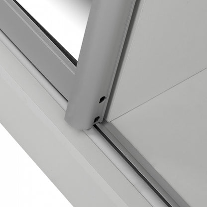 DULCE WHITE ENTRANCE FURNITURE WITH SLIDING WARDROBE & MIRROR 118x45x210